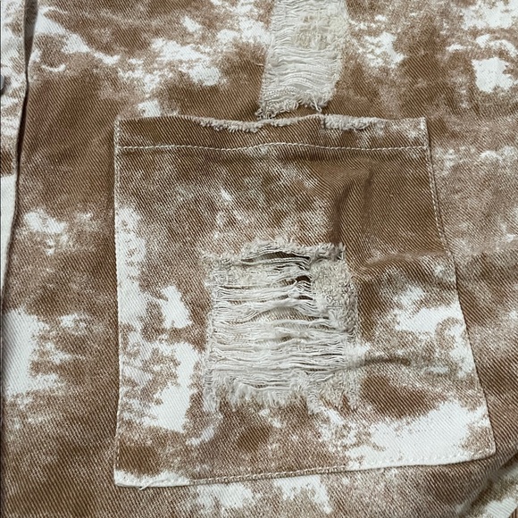 POL tie dye distressed shacket size small - Picture 3 of 7